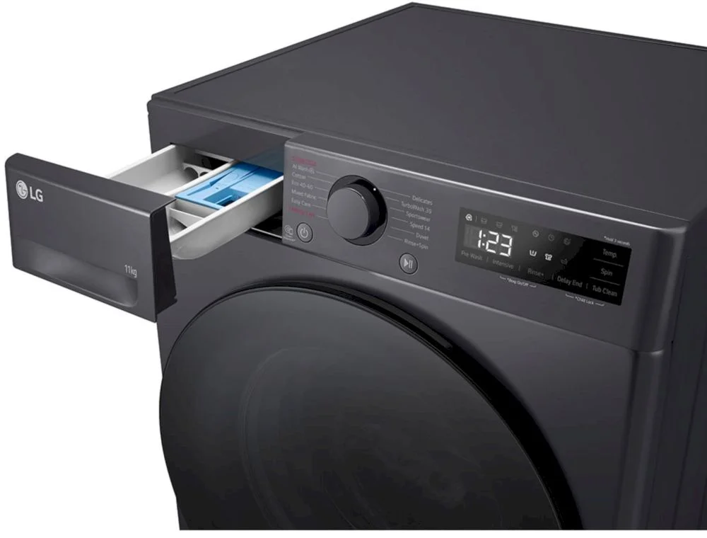 Стиральная машина LG F4WR511S2M (62см / 11кг / 1400об / пар / AI DD / TurboWash™360 / Inverter Direct Drive / Чёрная / A+++)-5