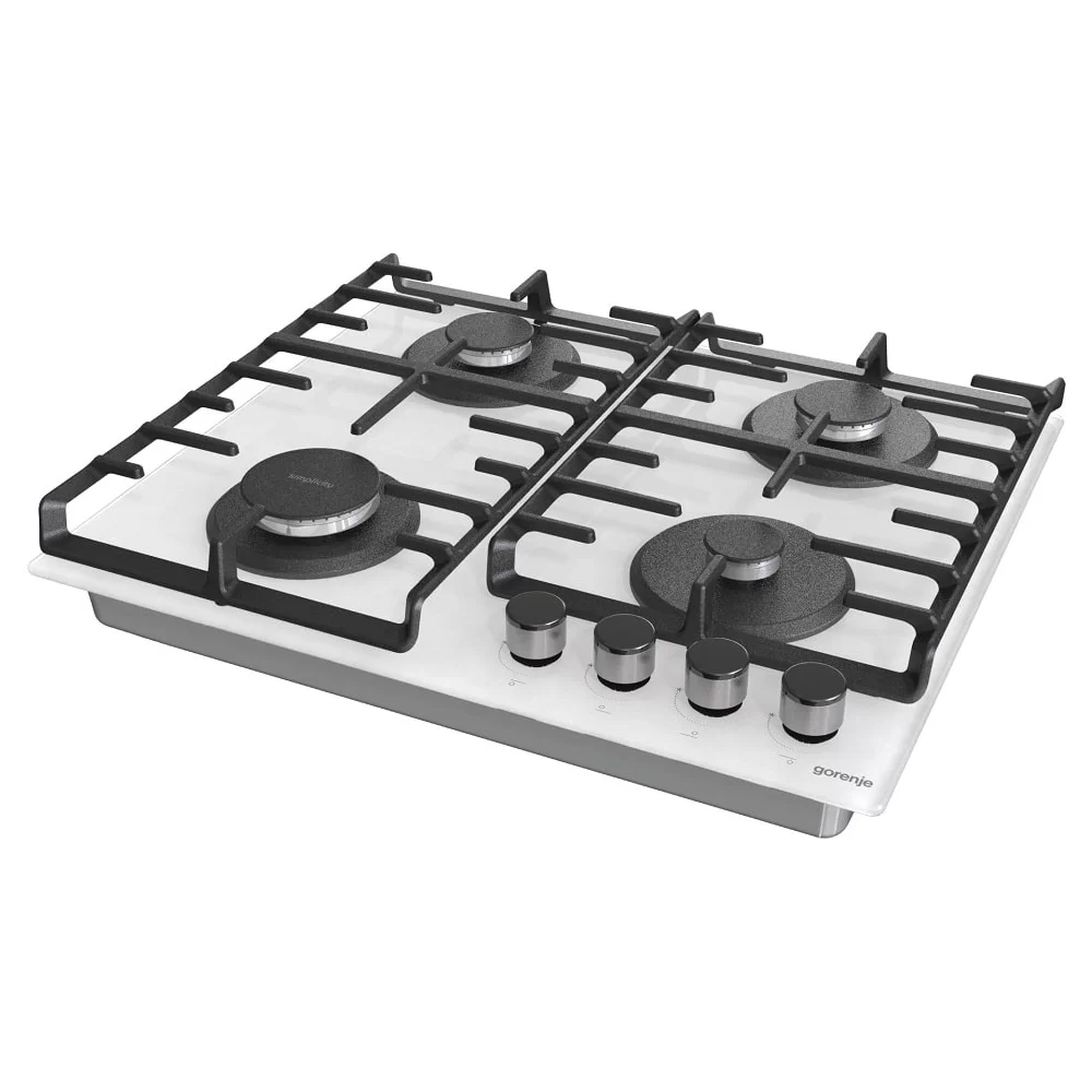 Поверхность газовая Gorenje GT642SYW (Simplicity 2.1 / белый / закаленное стекло / чугун)-2