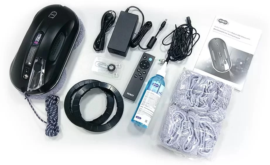 Робот-мойщик окон Hobot 388 Ultrasonic (уборка - влажная, сухая / блок питания / распылитель жидкости)-1