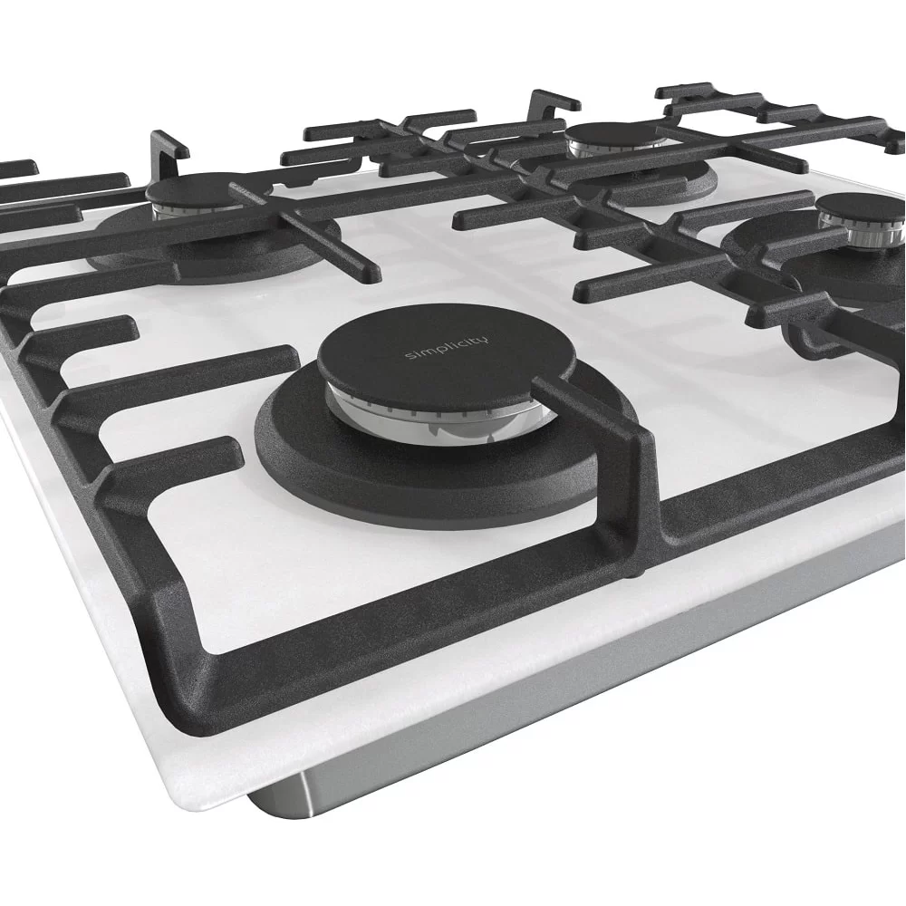 Поверхность газовая Gorenje GT642SYW (Simplicity 2.1 / белый / закаленное стекло / чугун)-4