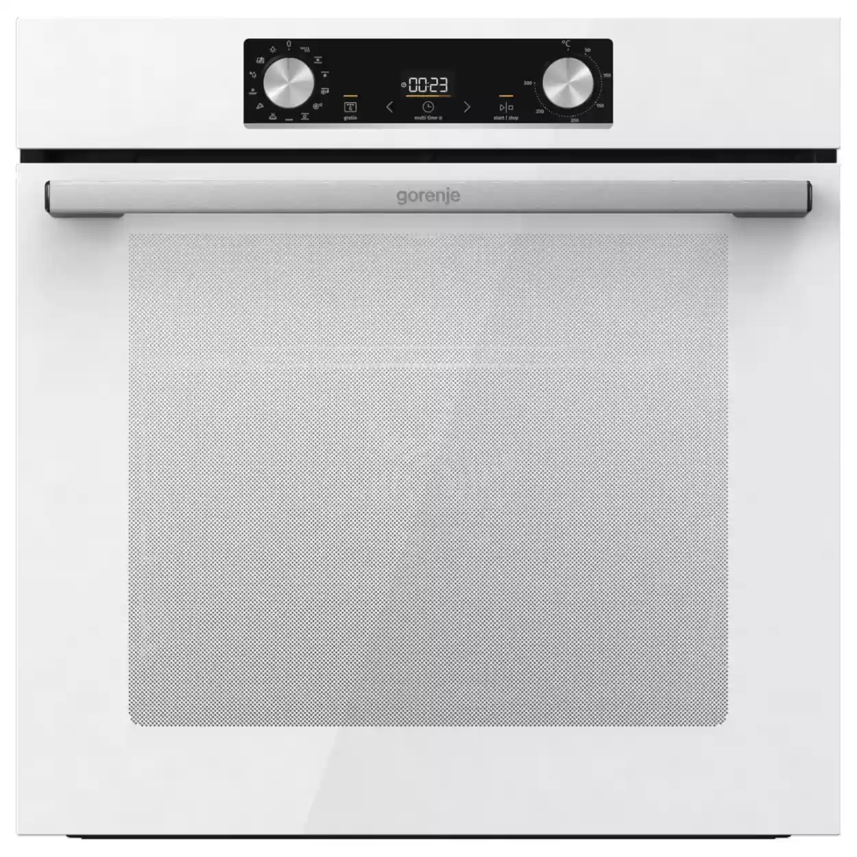 Духовой шкаф Gorenje BOS6737E03WG (Essential / 77 л / до 300 °C / Белый, стекло / AquaClean / PerfectGrill / съемные направляющие / А / IconLED)-1