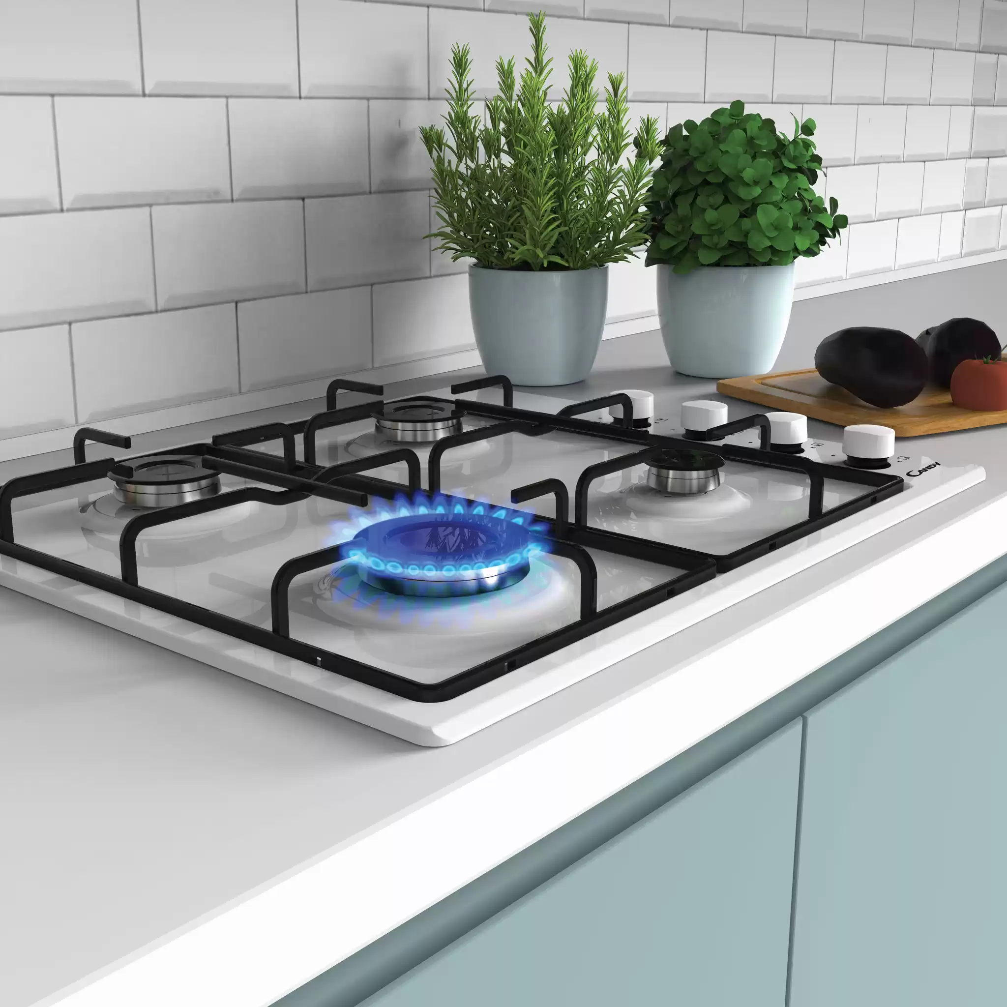 Поверхность газовая Candy CHW6LWW (Smart / белый / сталь / эмалированная сталь)-6