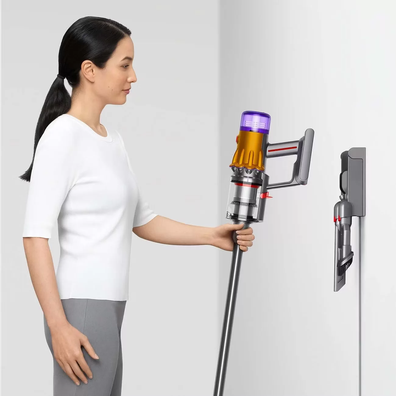 Пылесос Dyson V12 Detect Slim Absolute UK, yellow/nickel (448851-01)-10