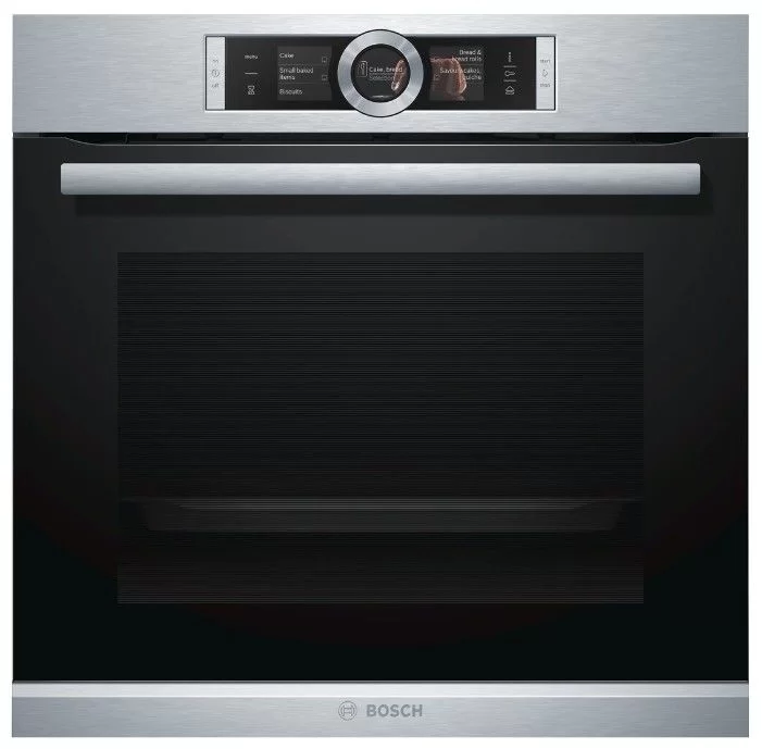 Духовой шкаф с добавлением пара Bosch HSG636ES1 (Serie8 / нерж / Термощуп / EcoClean / TFT-дисплей / SoftClose/ 4D-HotAir / Пар)-1