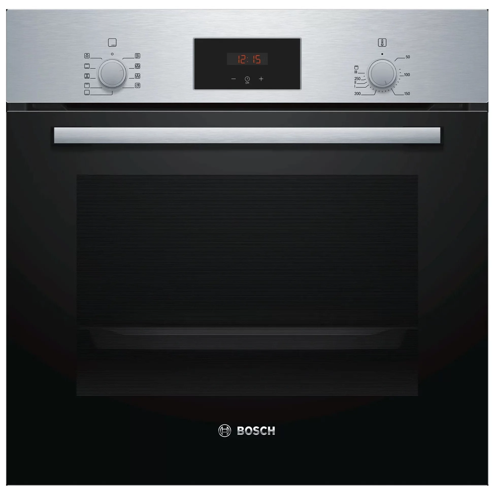 Духовой шкаф Bosch HBF134YS1 (Serie2 / нерж / EcoClean Direct / телескоп / LED-дисплей / 3D-HotAir)-5