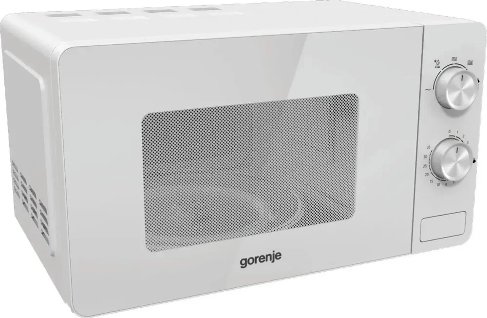 Микроволновая печь Gorenje MO20E1W2 (Essential / 20 л, 800 Вт, переключатели поворотный механизм, белый)-1