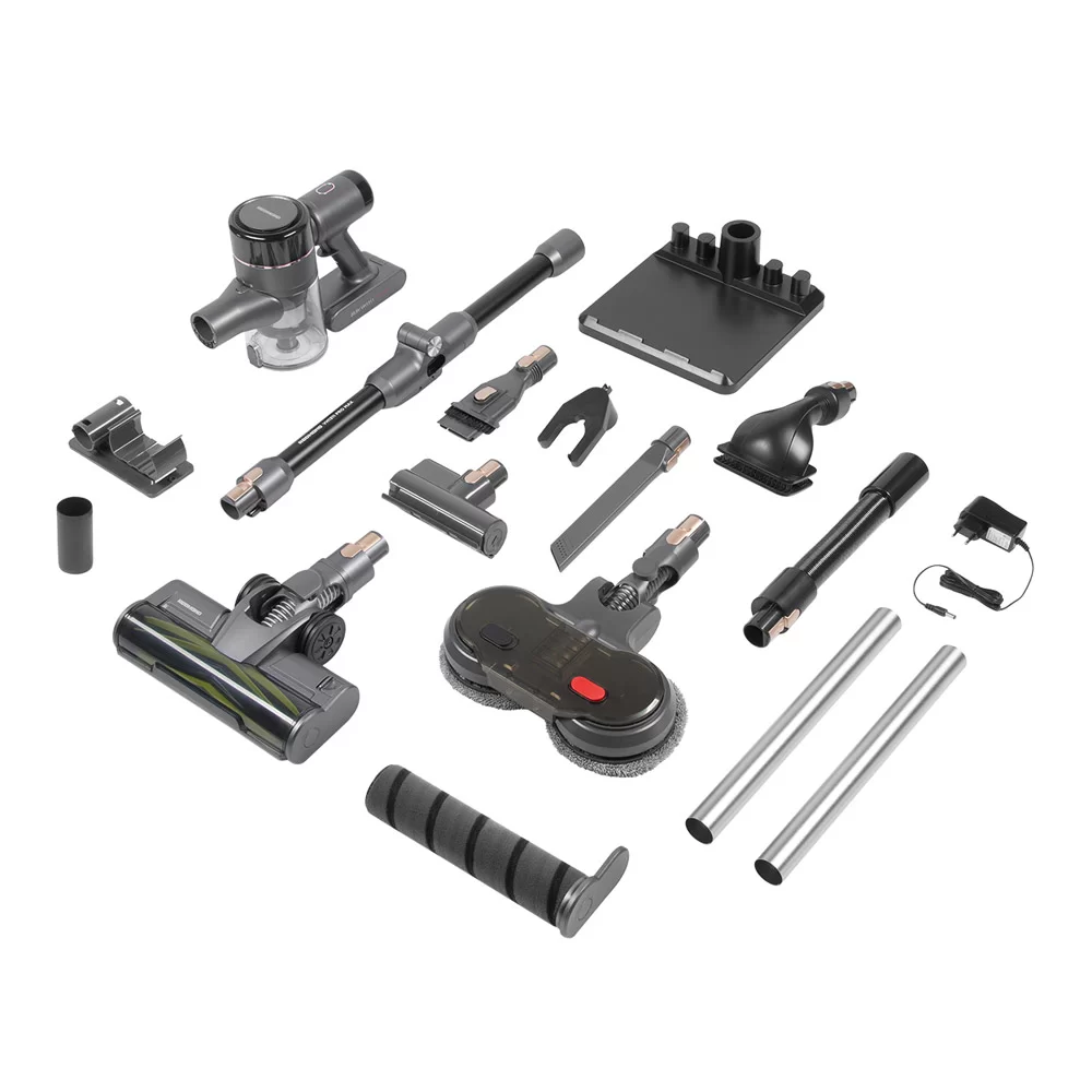 Пылесос вертикальный Redmond VH1311 PRO MAX (350 Вт / 26 кПа, контейнер 0,6 л, уборка: сухая, влажная, время работы до 48 мин)-9