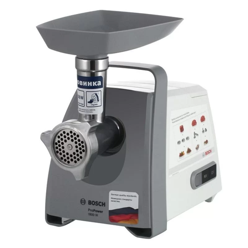 Мясорубка Bosch MFW66020 (1800 Вт/ 3 кг/мин/ реверс/ белый)-1