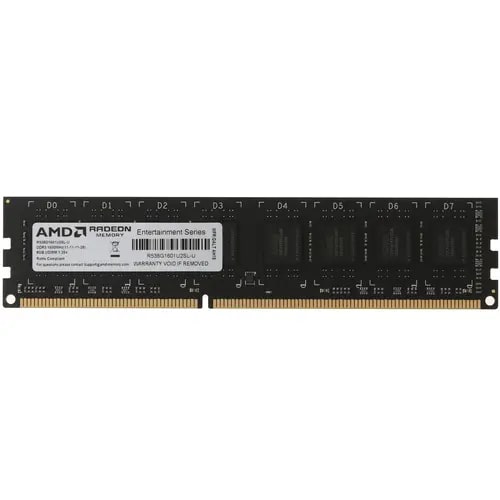 Память DDR3  8GB 1600MHz AMD Radeon R5 Entertainment Series (Сохо Партнер) R538G1601U2SL-U