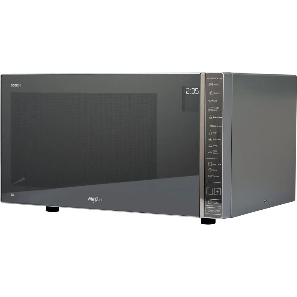 Микроволновая печь Whirlpool MWP 303 M (30 л, 900 Вт, переключатели сенсор, дисплей, гриль 1050 Вт, Серое зеркало)