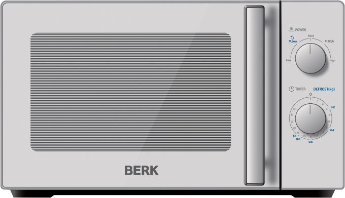 Микроволновая печь Berk BM-720MW (20 л, 700 Вт, переключатели поворотный механизм, белый)