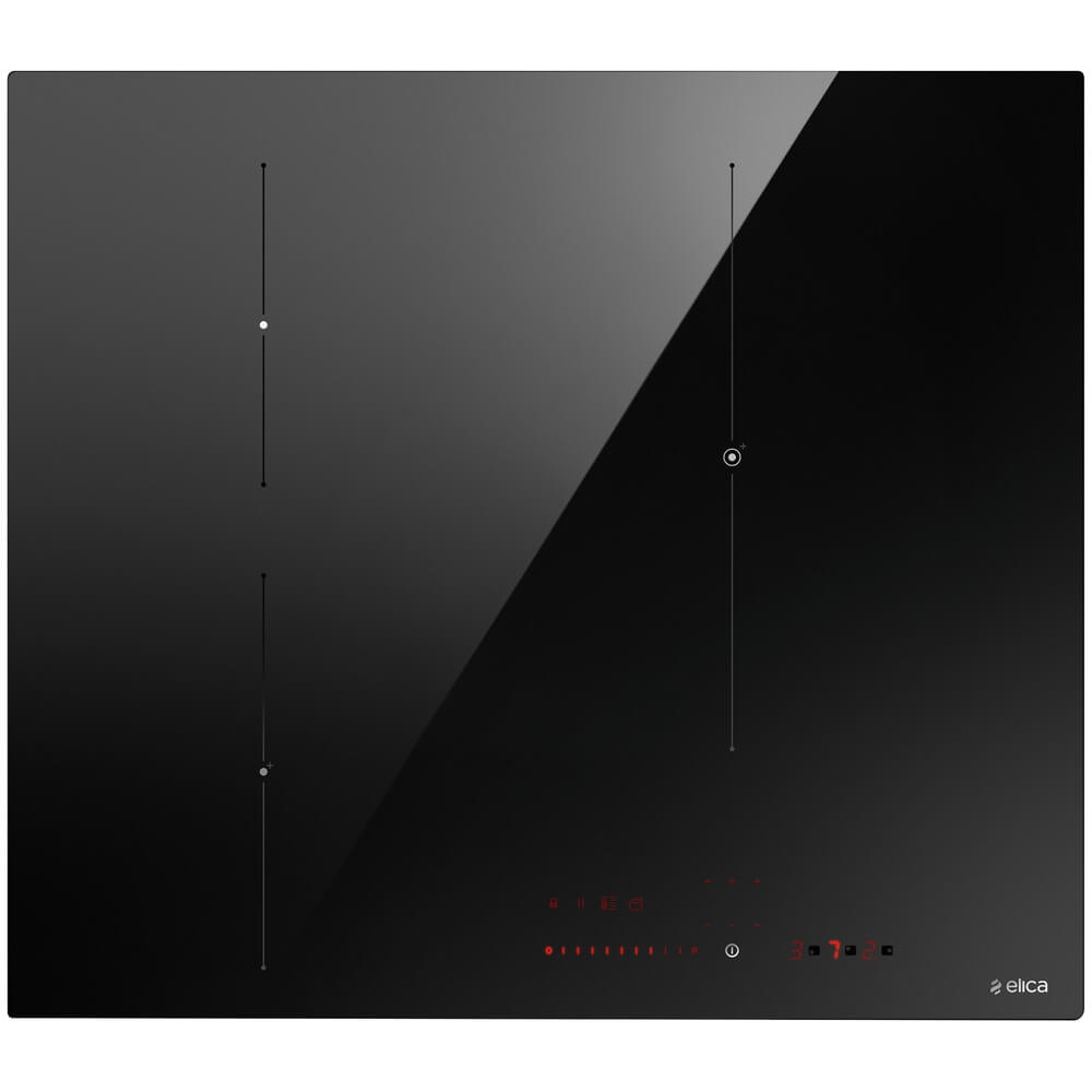 Поверхность индукционная Elica RATIO 603 BL (Черная / стеклокерамика / 3 конфорки / Booster / Bridge / 7.2 кВт)
