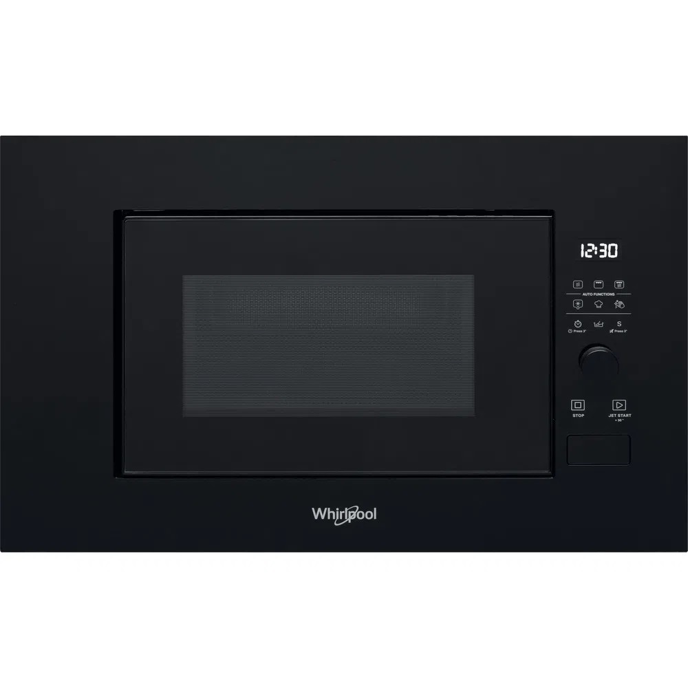 Микроволновая печь встраиваемая Whirlpool WMF200G NB (Чёрная / 20 литров / ширина - 59,4 см / 800 Вт / Гриль - 1000 Вт / JetDefrost 3D)