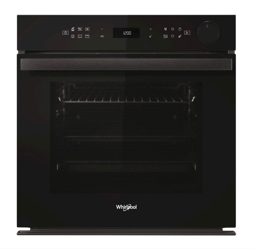 Духовой шкаф с добавлением пара Whirlpool AKZ9S 8220 FB (75 л / до 250°C / Чёрный, стекло / Гидролиз / Гриль / Телескоп. напр. / SoftClosing / A)