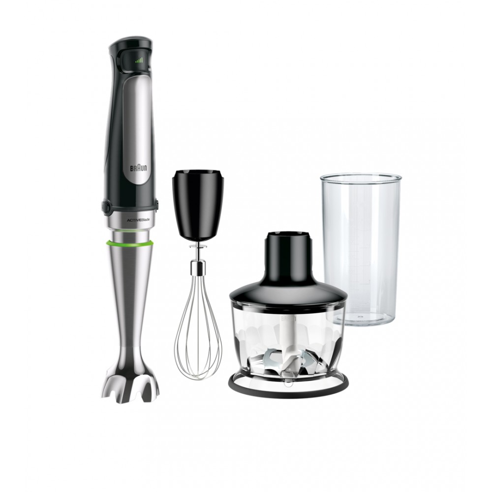 Блендер Braun Multiquick 7 MQ7035XB (850 Вт/ скоростей 10/ турборежим/ венчик, измельчитель, стакан)