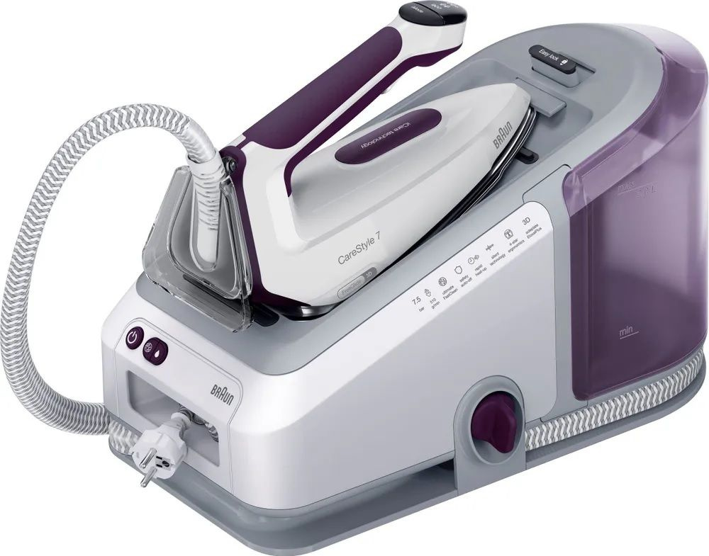 Парогенератор Braun CareStyle 7 IS7266VI фиолетовый (2700 Вт/ подача пара - 160 г/мин / паровой удар - 550 г/мин)