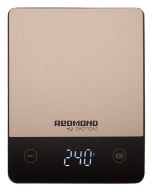 Весы кухонные Redmond RS-M769 (электронные/ платформа/ предел 10 кг/ точность 1 г/ тарокомпенсация)