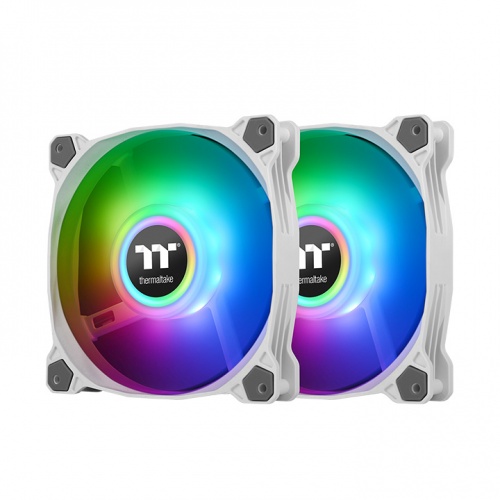 DSP Комплект вентиляторов Thermaltake Pure Duo 14 ARGB Sync (CL-F098-PL14SW-A), 140x140, 4-pin PWM, 500~1500 RPM, 33.5dB(A), белый, подсветка ARGB-0