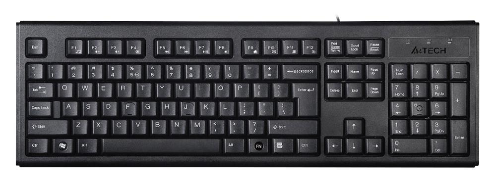 Клавиатура A4Tech KR-83, 1.4м., черный.
