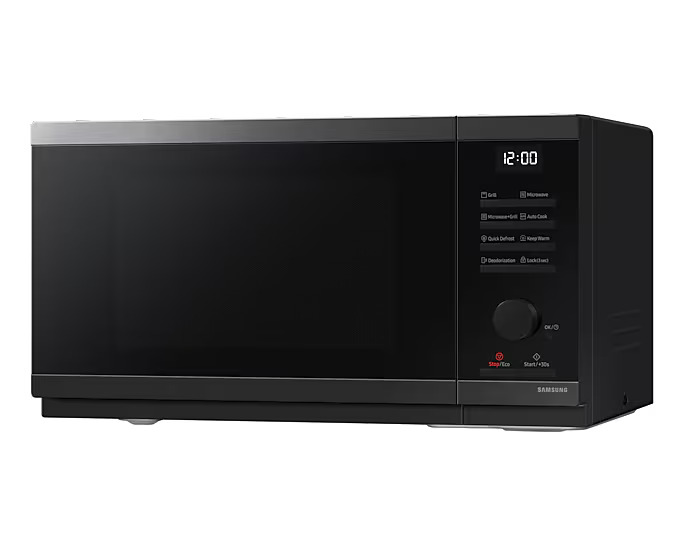 Микроволновая печь Samsung MG23DG4524AGE2 (23 л, 800 Вт, переключатели поворотный механизм, кнопки, гриль 1150 Вт, дисплей, черный)