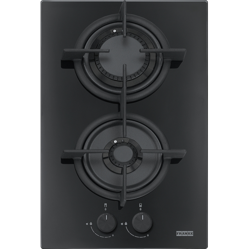 Поверхность газовая Franke FHCR 302 2G HE BK C (Mythos / черное стекло / чугун. решетки / 2 конфорки / газконтроль / WOK)