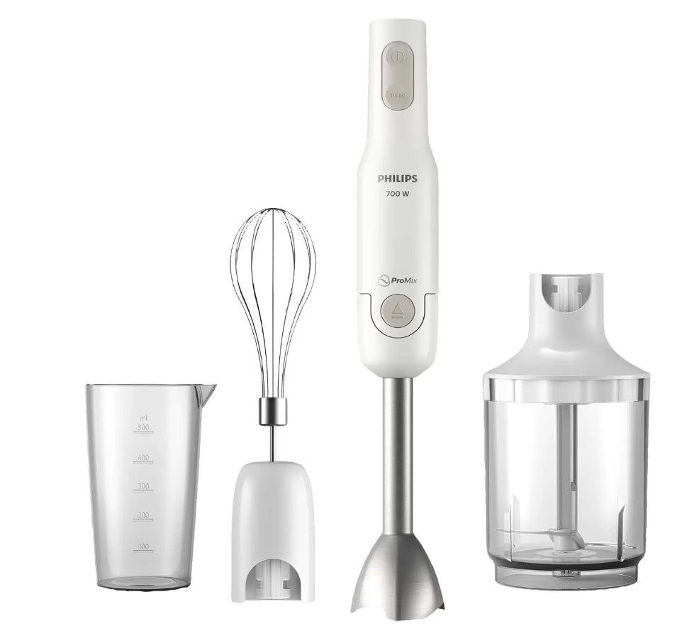 Блендер Philips HR2545/00 (700 Вт/ скоростей 2/ турборежим/ венчик, измельчитель, стакан)