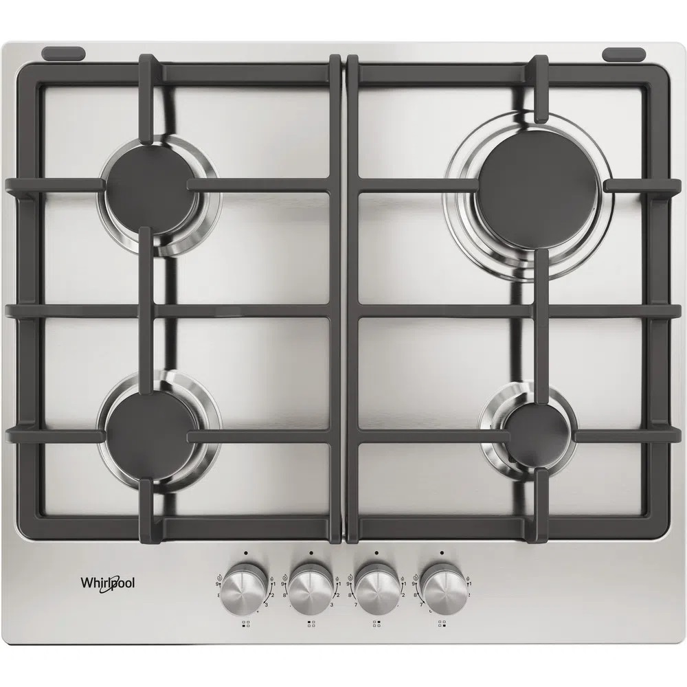 Поверхность газовая Whirlpool TGML 660 IX (Нерж.сталь / 4 конфорки / Чугунные решетки / Электроподжиг / Газ контроль)