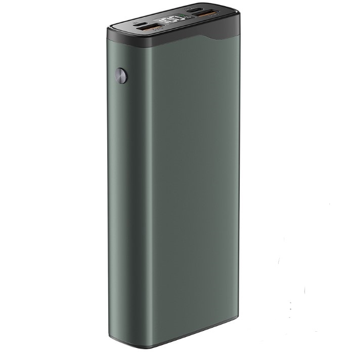 Портативная батарея OLMIO QL-30 (22.5W PD/ Quick Charge) 30000мАч, серая, металл