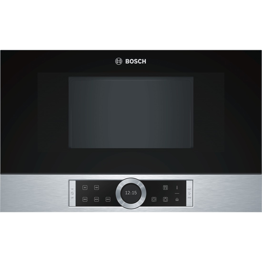 Микроволновая печь встраиваемая Bosch BFL634GS1 (Serie8 / черный/нерж / 21л / ширина - 59,4 см / 900Вт / Autopilot7)