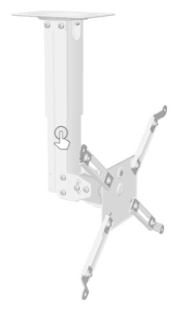Кронштейн для проектора  Onkron K3A белый макс.10кг настенный и потолочный поворот и наклон