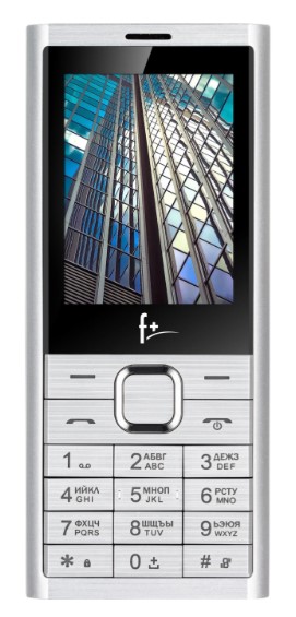 Телефон мобильный F+ B241, серебристый