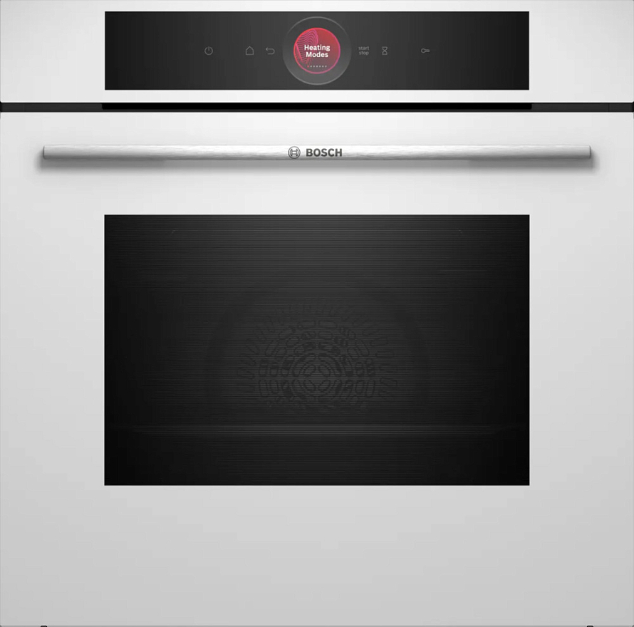 Духовой шкаф Bosch HBG7341W1 (Serie8 / 71 л / до 300 °C / Белое стекло / Гриль / Катализ / Home Connect / SoftClose / A+)-0