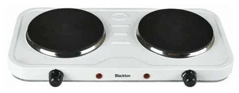 Плитка электрическая BLACKTON BT HP217W (2 конфорки / чугун / дисковый нагреватель / мощность 1000Вт+1000Вт / белый)