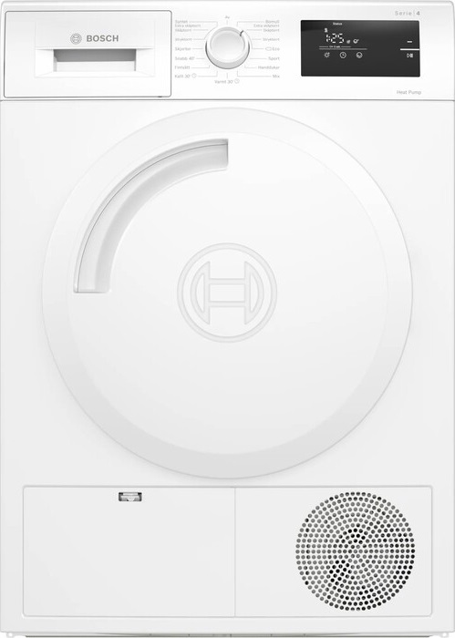 Сушильная машина с тепловым насосом Bosch WTH830L5SN (Serie4 / 62,5см / 7кг / AutoDry / SoftDry / AntiVibration / A+)