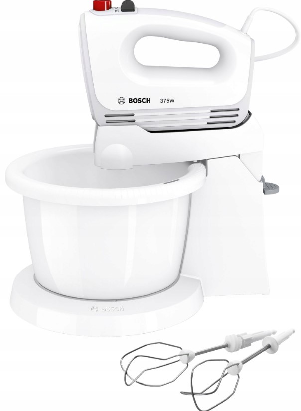 Миксер стационарный Bosch MQWPL2000 (375Вт/ скоростей 4/ корпус пластик/ насадок 4/ турборежим/ белый)