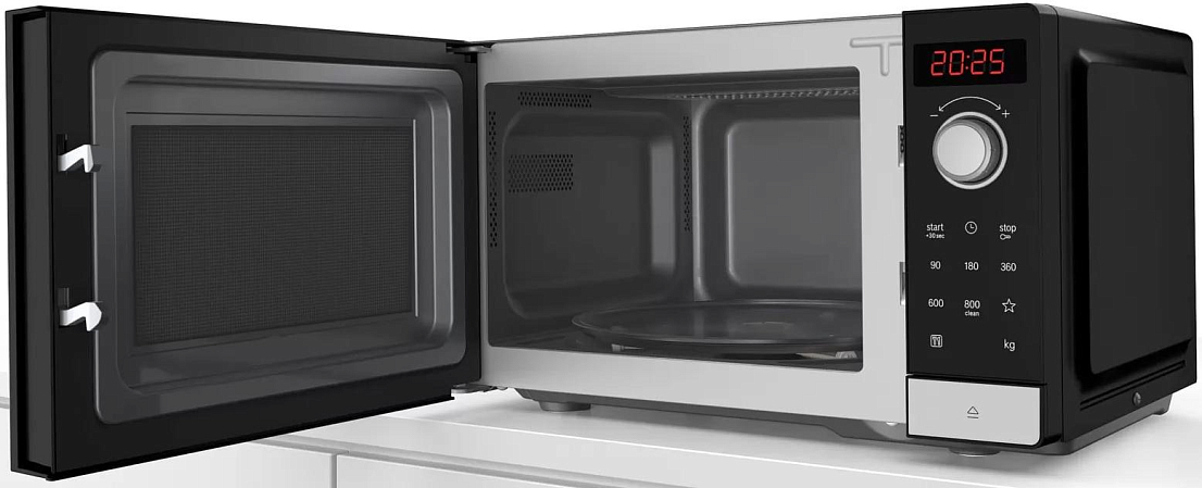 Микроволновая печь BOSCH FFL023MS2 (20 л, 800 Вт, переключатели поворотный механизм, сенсор, дисплей, черный)