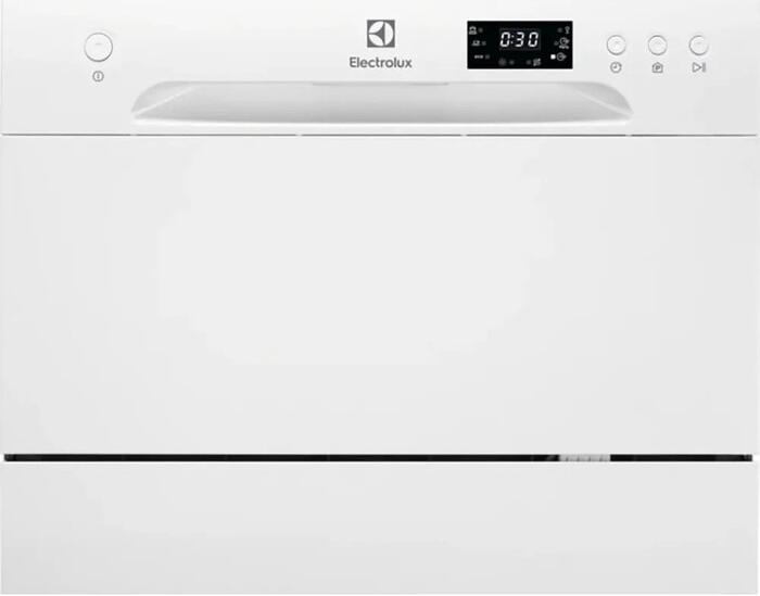 Машина посудомоечная отдельностоящая компактная Electrolux ESF2400OW (6 комплектов / Расход воды - 6,5 л / AquaStop / Белый)-0