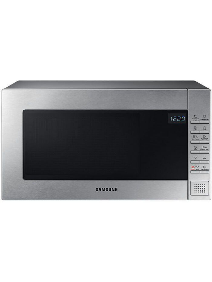 Микроволновая печь Samsung ME88SUT (23 л, 800 Вт, переключатели кнопки, дисплей, серебристый)-0