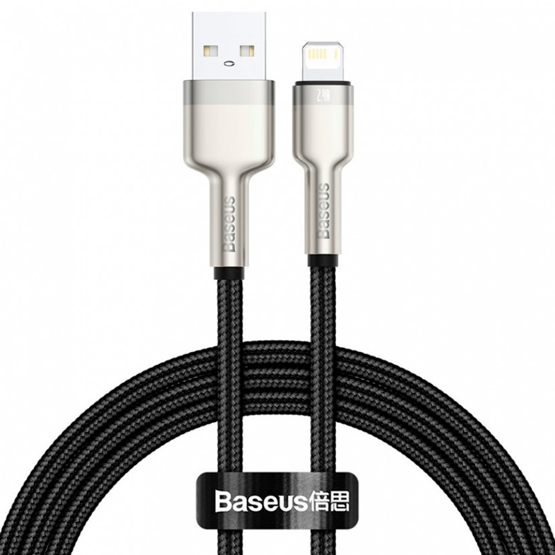 Кабель Baseus Cafule Series Lightning - USB 1м, черный