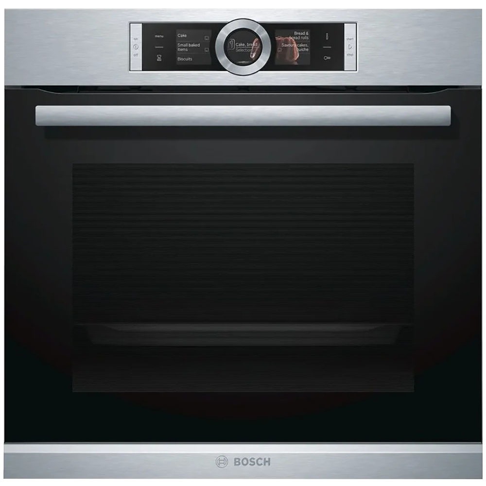 Духовой шкаф Bosch HBG6764S1 (Serie8 / нерж / Pyrolysis / TFT-дисплей / SoftClose / 4D-HotAir)-0