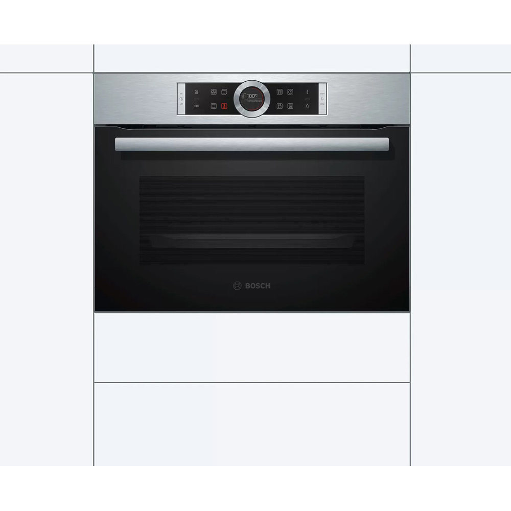 Духовой шкаф Bosch CBG635BS3 (Serie8 / 47 л / до 300 °C / Нерж. сталь + чёрное стекло / AutoPilot 10 / SoftClose / A+ / компактный)-3