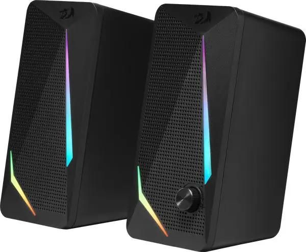 Колонки 2.0 Redragon Waltz / 6W / USB-питание / RGB-подстветка / Чёрный / корпус - пластик