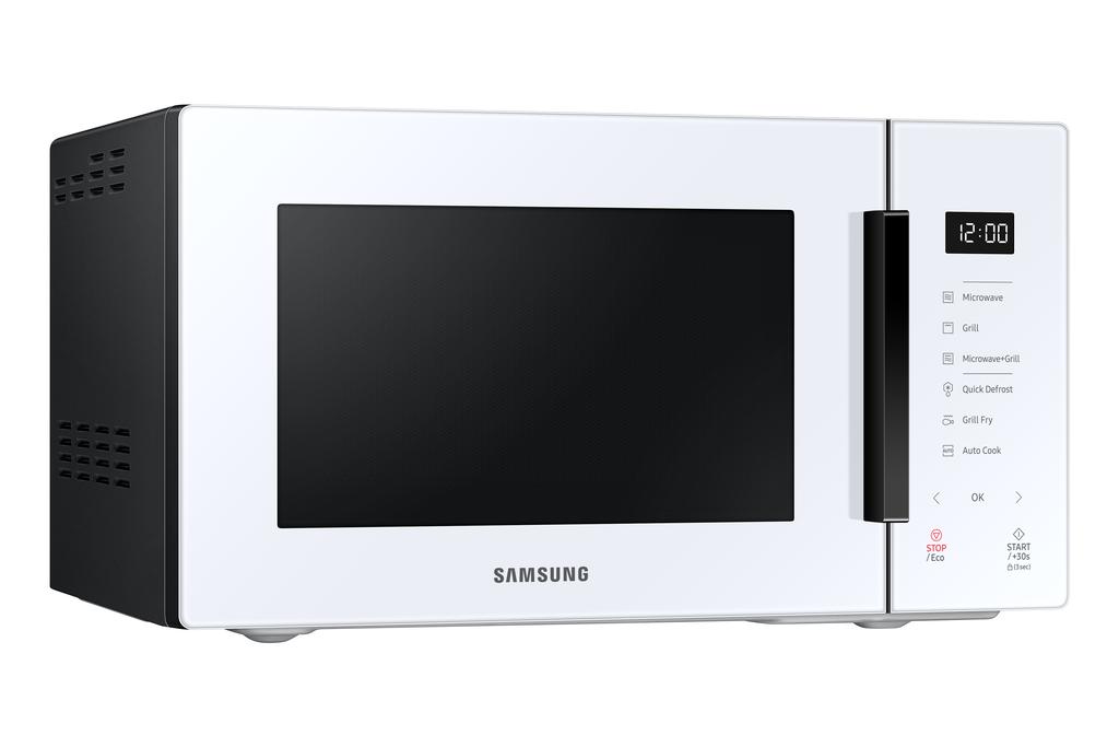 Микроволновая печь Samsung MG23T5018CW (23 л, 800 Вт, переключатели сенсор, гриль 1100 Вт, дисплей, белый)