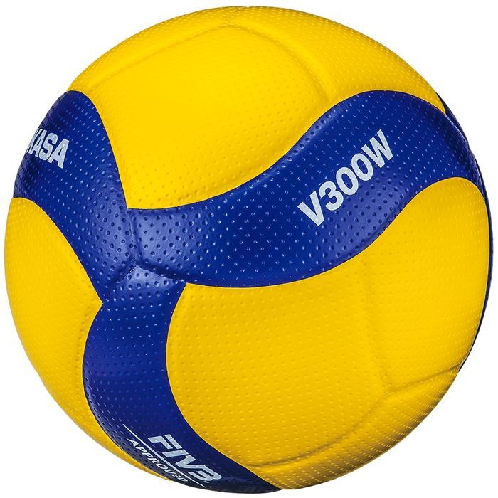 Мяч волейбольный Mikasa V300W FIVB Approved, желтый, синий