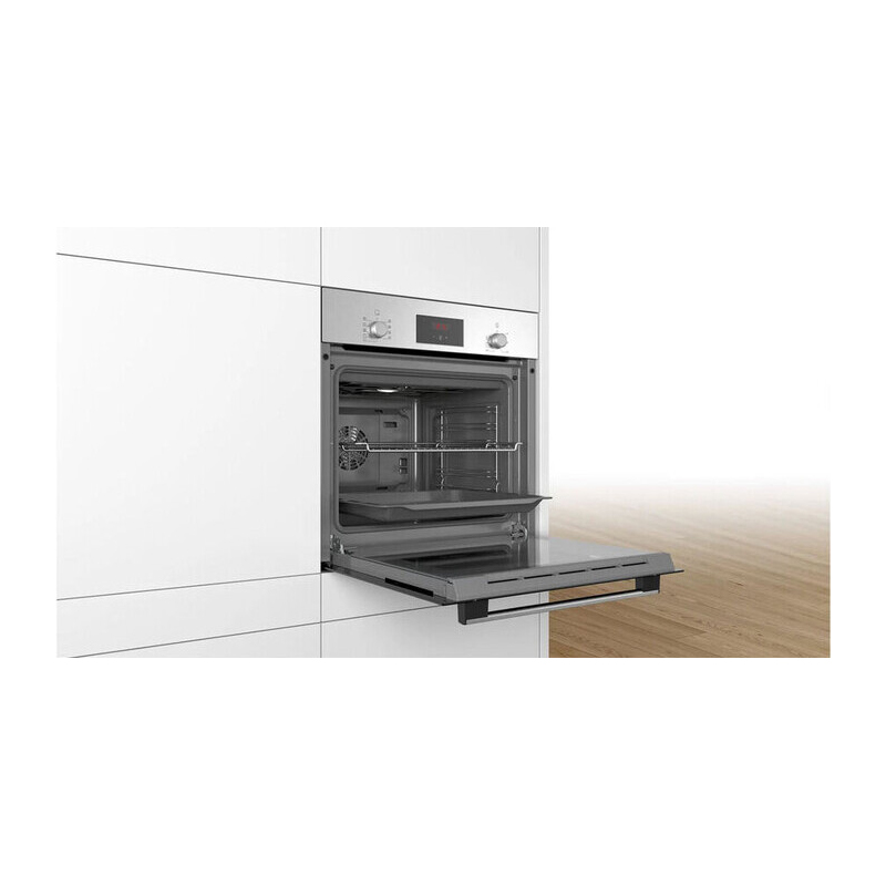 Духовой шкаф Bosch HBF114BS1 (Serie2 / 66 л / до 270 °C / Нерж. / Гриль / A)