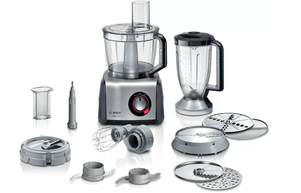 Кухонный комбайн Bosch MC812M844 (1250Вт / 3.9л / блендер, миксер, нарезка овощей, тёрка)-0