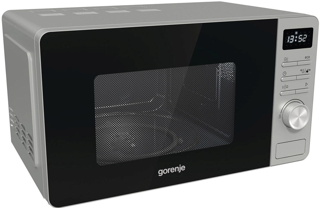 Микроволновая печь Gorenje MO20A3X (Advanced / 20 л, 800 Вт, переключатели кнопки, серебристый/черный)