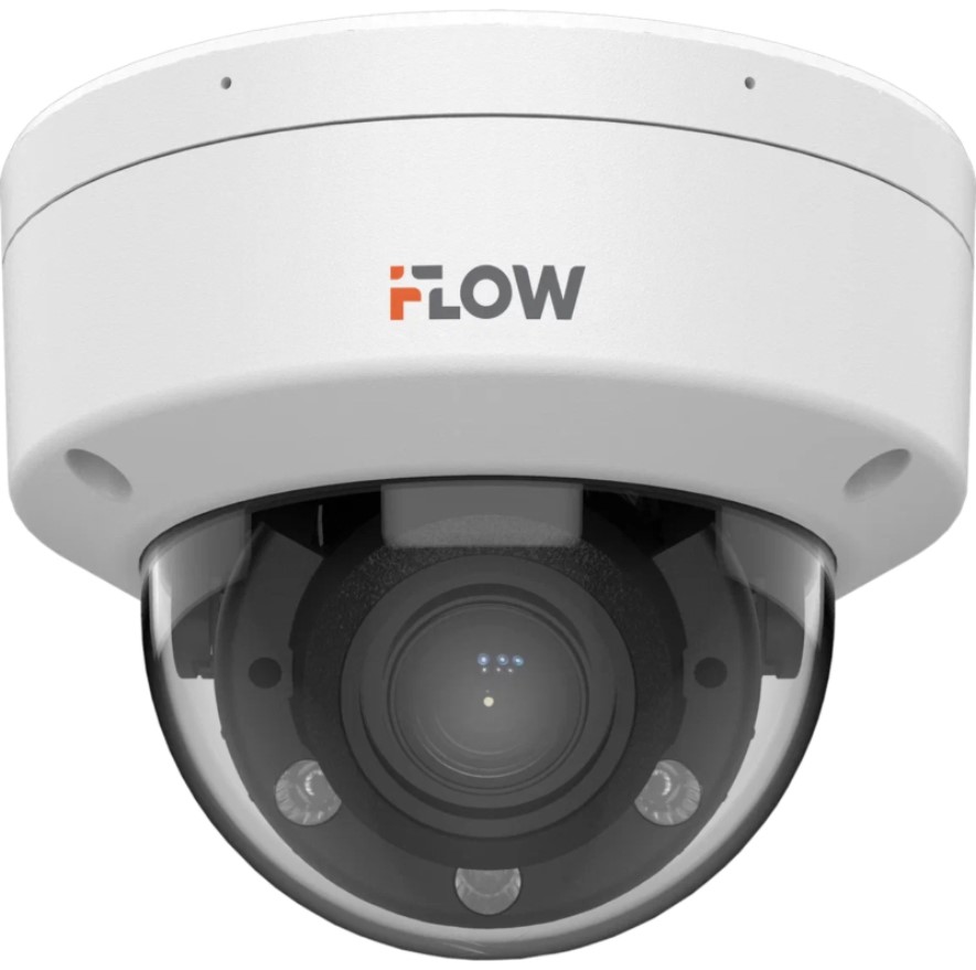 Видеокамера iFLOW F-IC-1742CMZ4 уличная купольная F1.6, 2.8-12mm, 4MPix, ИКподсветка, PoE