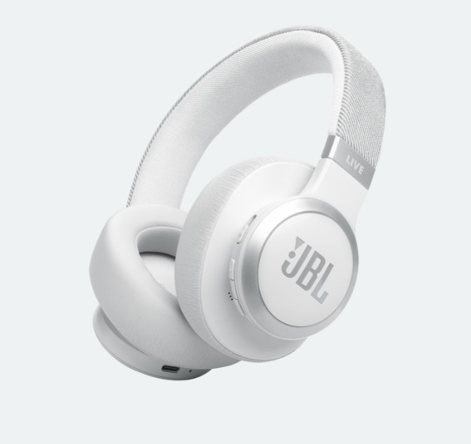 Беспроводные наушники с микрофоном JBL Live 770NC, Bluetooth, ANC, 20 Гц-20000 Гц, 32 Ом, 100 дБ, White
