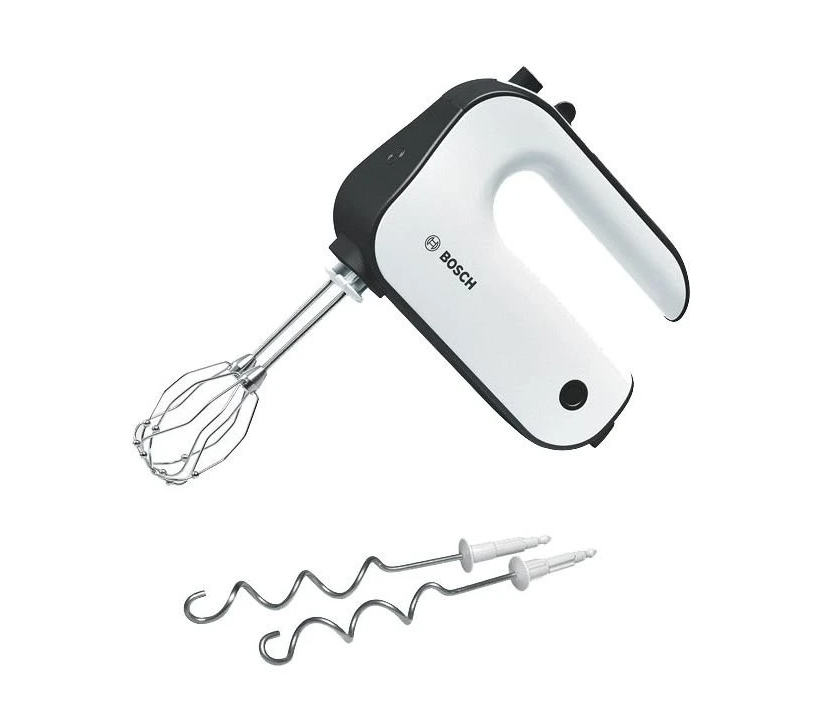 Миксер Bosch MFQ4020 (450 Вт/ ручной/ скоростей 5/ турборежим/ корпус пластик/ насадок 4/ белый/чёрный)-0